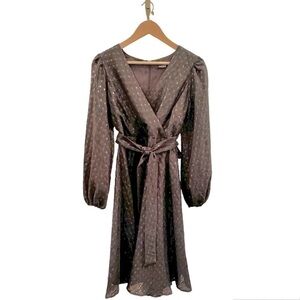 Kensie Metallic Belted A-Line Dress  Size‎ 4  Color